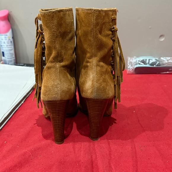 Coach Tan Suede Heeled Boots - Picture 4 of 6
